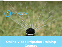 Tablet Screenshot of proirrigationtraining.com